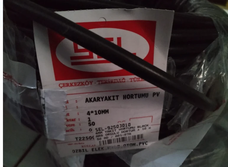 Unıversal Yakıt Hortumu-20 Bar İçten Örgülü Hortum  4*10mm - Sel-92503010