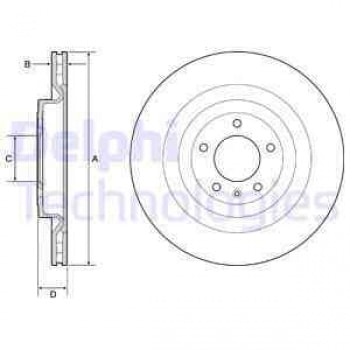 FREN DISKI ARKA RANGE ROVER 13 RANGE ROVER SPORT 14 - DELPHI BG9126C