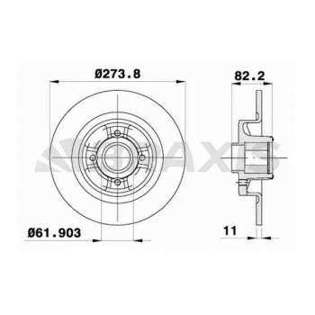 Renault Arka Fren Disk Aynası Abs Sensor Halkası İle Grand Scenic 1.5dci / 1.6 / 1.9 DCI / 2.0 04 - Braxıs Ad0003