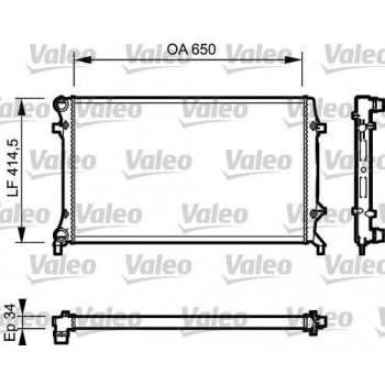 MOTOR RADYATORU (650X438X32) CADDY PASSAT GOLF JETTA OCTAVIA TOURAN ALTEA SUPERB 1,9 / 2,0TDI CFHC 0 - VALEO 735120