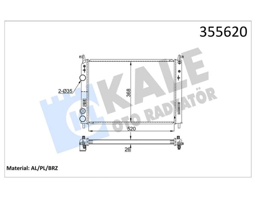 Fiat Motor Radyatoru Palıo / Albea / Strada - Kale 355620