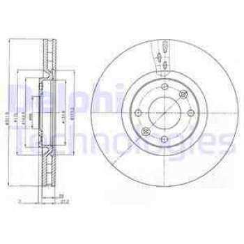 ON FREN DISKI P208 1,2 / 1,4 / 1,4HDI / 1,6 / 1,6HDI P308 3008 P5008 C4 C4 II DS4 DS5 1,6 16V / 2,0H - DELPHI BG4166