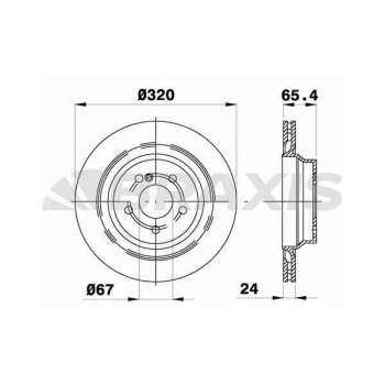 FREN DISKI ARKA C218 11>17 W211 06>08 W212 11>15 S212 09>13 - BRAXIS AD0011