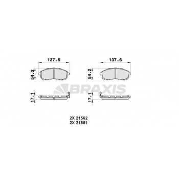 ON FREN BALATASI JUKE 1.6 2013> MAXIMA QX 1995 2003 - BRAXIS AB0154