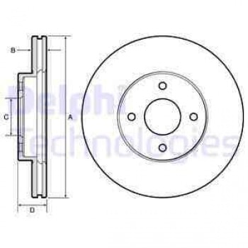 ON FREN DISKI (AYNASI) HAVALI NISSAN MICRA K13 KASA 2011 2015 NISSAN NOTE 2013> 260×4 - DELPHI BG4454