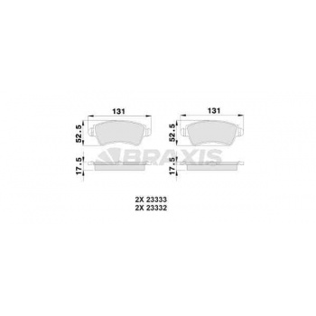 ON FREN BALATASI P206 GTI EW10J4 (2.0 16V) TU5JP4 (1.6 16V) P306 XSARA 1.6 8V 1.9 (CELIK SEGMANLI) - BRAXIS AB0024