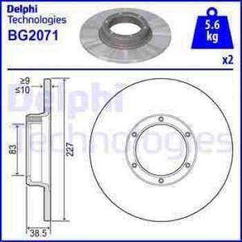 ON FREN AYNASI (DISKI) R12 TOROS - DELPHI BG2071