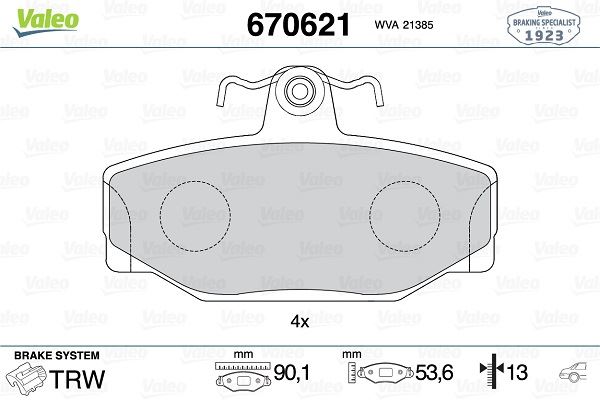 DISK FREN BALATASI (ARKA) VOLVO 740 2.0/2.3/2.4D 08/85-08/92 VOLVO 740 ESTATE/COMBI 2.0/2.3/2.4D 08/ - VALEO 670621