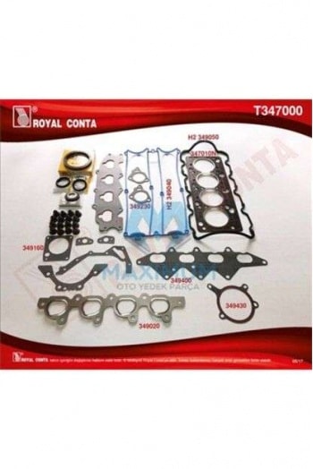 MOTOR TAKIM CONTASI (KECELI+SUBAP LASTIKLI) S,K,C DAHIL ESCORT MONDEO II 1,8 16V 92>00 - ROYAL T347000