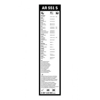 SILECEK SUPURGESI TAKIM AEROTWIN [550 / 500 MM] - BOSCH 3397118905