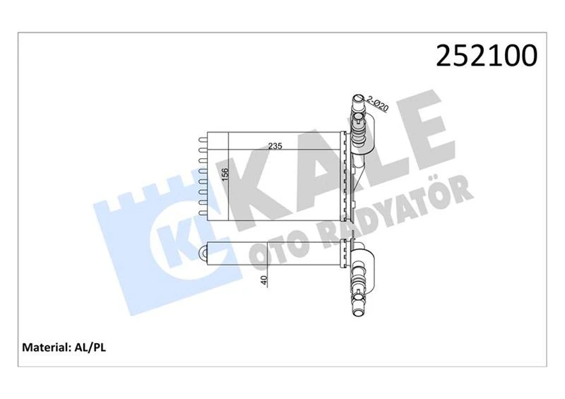 Renault Kalorıfer Radyatörü - Bakır Borulu - Kal 0585862al