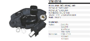 KONJEKTÖR>14.5V 2 FISLI VALEO TIPI RENAULT MEGANE LAGUNA SEAT VOLKSWAGEN - VERTEX-VM0516