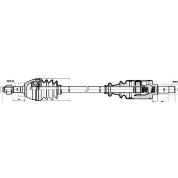 AKS SOL KOMPLE P106 AX (DIS FREZE:21 IC FREZE:22 BOY: 618MM) 954 1124CC (3 BIJON) - GSP 210009