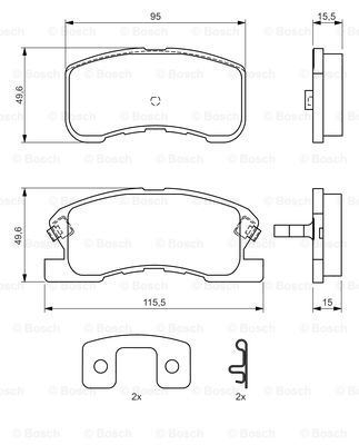 ON FREN BALATASI DAIHATSU SIRION 98-04 YRV 01-> - BOSCH 0986424697