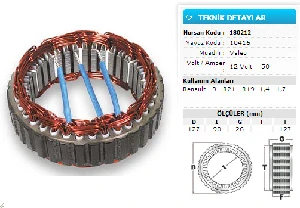Unıversal Statör-Valeo 12v R.9/11  50am. - Nursan-N180212