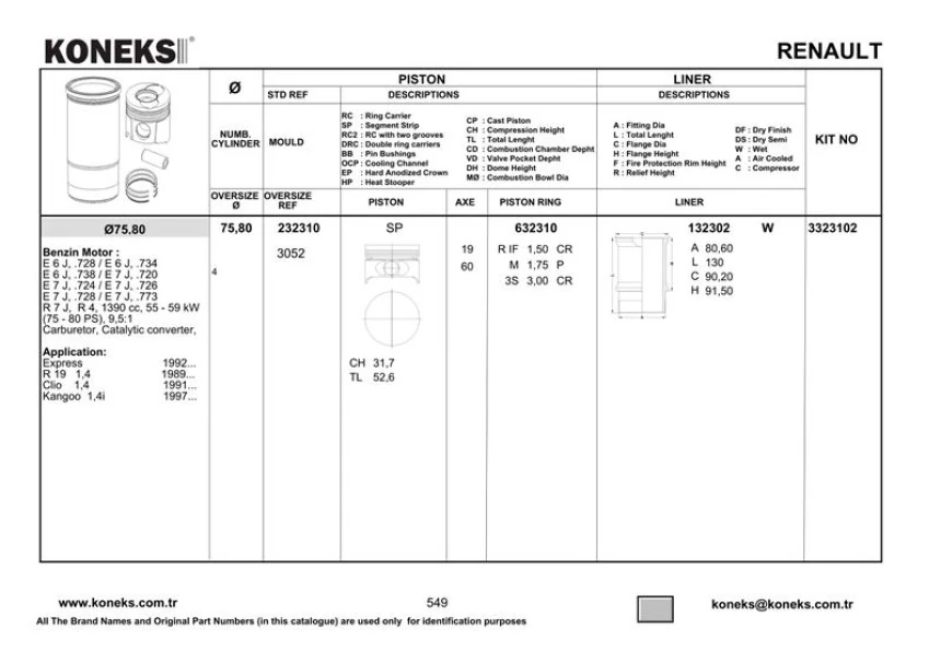 Psa Gomlek 106-205-Partner-Ax-Bx-C15-Zx Tu1m-Tu1cp - Koneks 129101