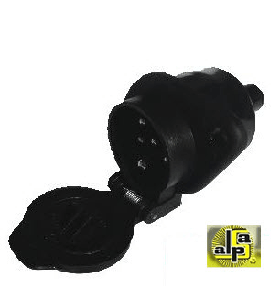 TIR RÖMORK FİŞİ DİŞİ EN TİPİ 7'Lİ SİYAH VİDALI PLASTİK (AKSA 14045) - SERTPLAS-EN4817FK