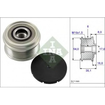 ALTERNATOR KASNAGI Z13DTH / J ASTRA H CORSA C DOBLO FIORINO - INA 535006310