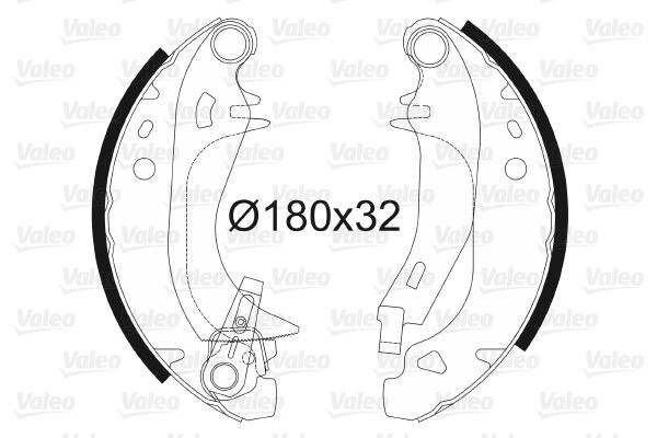 ARKA FREN BALATASI PABUCLU P106 SAXO OLCU: (180 * 30) ABSSIZ - VALEO 562453