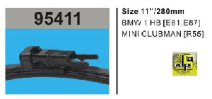 ARKA SİLGİ PALETİ-BANANA BMW: 1 SERIES HB [E81,E87] (2004-2011) 280 MM - RBW-95411