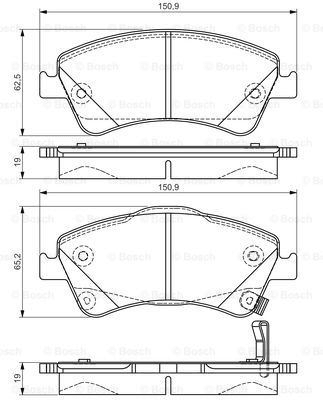 FREN BALATASI ON TOYOTA AVENSIS 2009-> VERSO 2010-> - BOSCH 0986495106