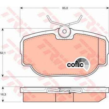 FREN BALATASI ARKA DISCOVERY 2 98-04 RANGE ROVER 94-01 CLASSIC - TRW GDB1155