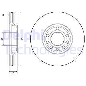 FREN DISKI ON CROMA 05> / VECTRA C 02> SIGNUM 03>08 02> / 9 3 02> HAVALI 285MM - DELPHI BG3713T