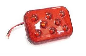 Unıversal 12v/24v 6 Ledli Kirmizi Dikdörtgen 160flaş/dk. 3m Bantlı Montaj Su Geçirmez - Sanel-Sbdf6r