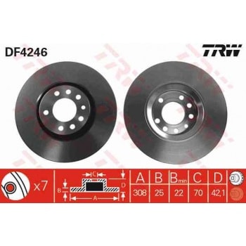 FREN DISKI ÖN - TAKIM - TRW DF4246