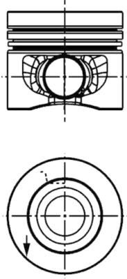PISTON+SEGMAN (81,00mm STD) GOLF V / VI JETTA III PASSAT SCIROCCO TIGUAN A3 A4 A5 Q5 A6 TT ALTEA EXE - KOLBEN 40558600