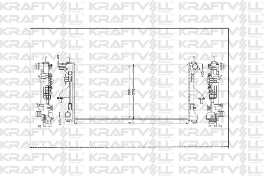 Fiat Motor Radyatoru Boxer Jumper Ducato II IV 15> - Kraftvoll 08040154