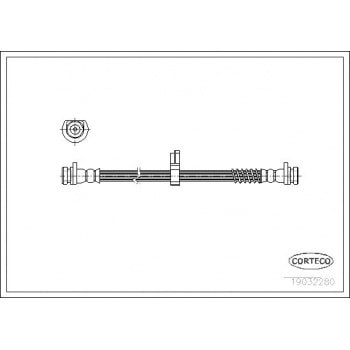 FREN HORTUMU ARKA FREELANDER 1.8 16V 2.0DI 98- 2.0TD4 00-06 - CORTECO 19032280