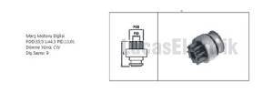 MARŞ DİŞLİSİ>9DİŞ GENERAL MOTOR S10 DIZEL - LUCAS-SDR6029