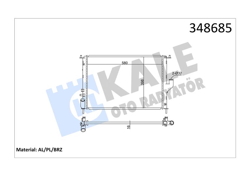 MOTOR RADYATORU DUSTER LOGAN LOGAN MCV LOGAN EXPRESS - KALE 348685