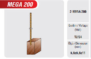 KLİMA KÖMÜRÜ   6,5x6,5x11…..12/24V - MEGA-MEGA200