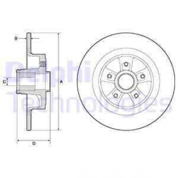 ARKA FREN DISKI RULMANLI RENAULT MEGANE II RS 2.0 16V TURBO 5 BIJON - DELPHI BG9136RS