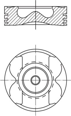 PISTON + SEGMAN SAG STD. (OM642.9, 83,01mm, 1-3 SILINDIR) W203 05>07 W204 07>14 W211 05>08 W164 05>1 - MAHLE 0052200
