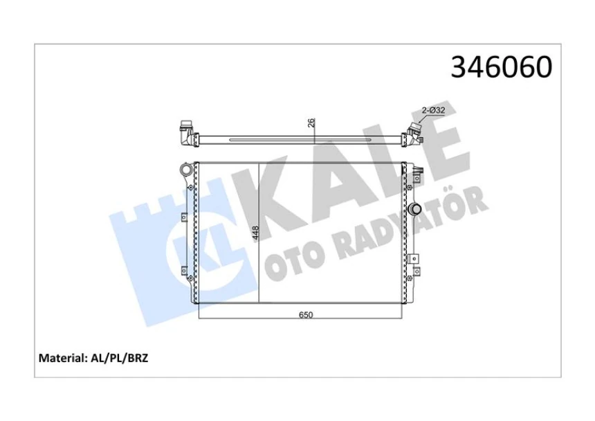 Vag Motor Su Radyatoru Tiguan Alhambra 1,4 Cava Cavd Ctha Cthd 07> - Kale 346060