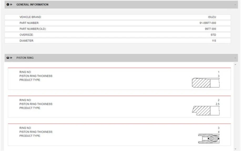 İsuzu Ticarı Piston Segmanı (std) (adet) İsuzu 4hg1 T 4hk1 Nqr86 Npr71 Npr75 Novo Turkuaz Euro3 Euro4 Euro5 Euro6 - Yenmak 96-09977-000