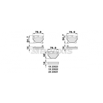 ARKA FREN DISK BALATASI TOYOTA COROLLA 1.4 1.6 02>07 / YARIS 99>06 VERSO 01>04 - BRAXIS AB0085