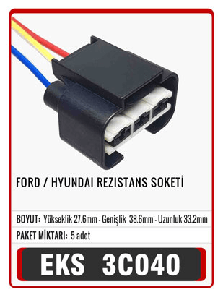 SOKET>3 PİN OTO ELEKTRİK TESİSAT    S3048 - EKS-3C040