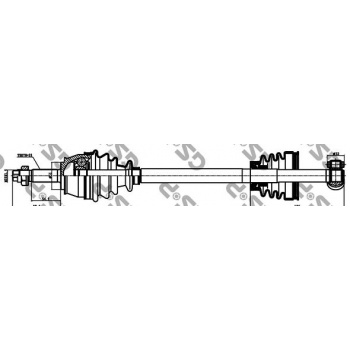 ON AKS SOL DOBLO 1,2 / 1,4 / 1,9D 01> (DIS FREZE:22 UZUNLUK:618) - GSP 241006