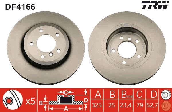 FREN DISKI ON HAVALI BMW E46 Z4 E86 E85 - TRW DF4166
