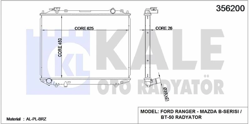 Ford Su Radyatörü - Manuel Sanz. - Kal 356200