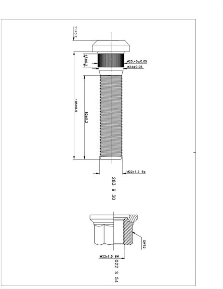 Ford Truck Bijon Ve Somunu Pullu (arka) - Ford Cargo / 3430 - Besel 283b30-022s54