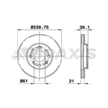 ON FREN DISKI (AYNASI) HAVALI HONDA JAZZ 2002-2008 CITY 2005-2010 (240X4) - BRAXIS AE0187