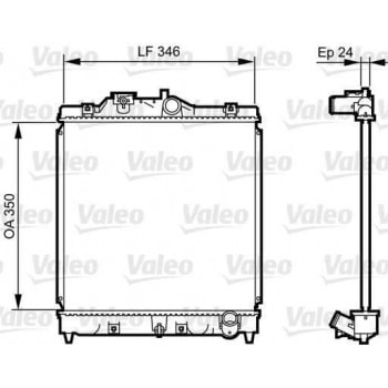 MOTOR SU RADYATORU HONDA CIVIC 1992-2000 MANUEL VITES (350X348X16) - VALEO 731434
