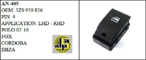 Unıversal Cam Anahtarı>vw Polo Sağ Tekli 2002 --->   >>5z0959856 - Mcar-An405