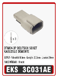 SOKET>DEUTSCH 3 LÜ İŞ MAKİNASI ERKEK   S3039 (DEMONTE) - EKS-3C031AE