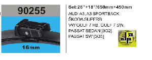 SİLGİ PALETİ-BANANA (X2) PASSAT 2010---}26"+18" TK. GOLF 7 - RBW-90255